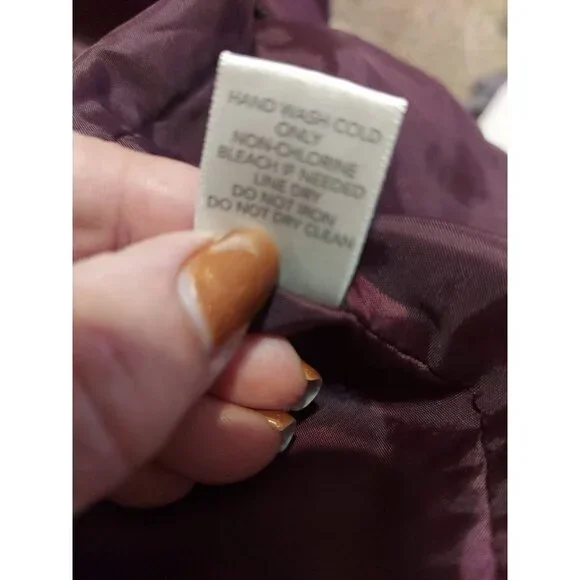 Christopher & Banks Women’s Faux‎ Leather Full Zip Jacket Size 3X Wine Burgundy - Picture 14 of 14